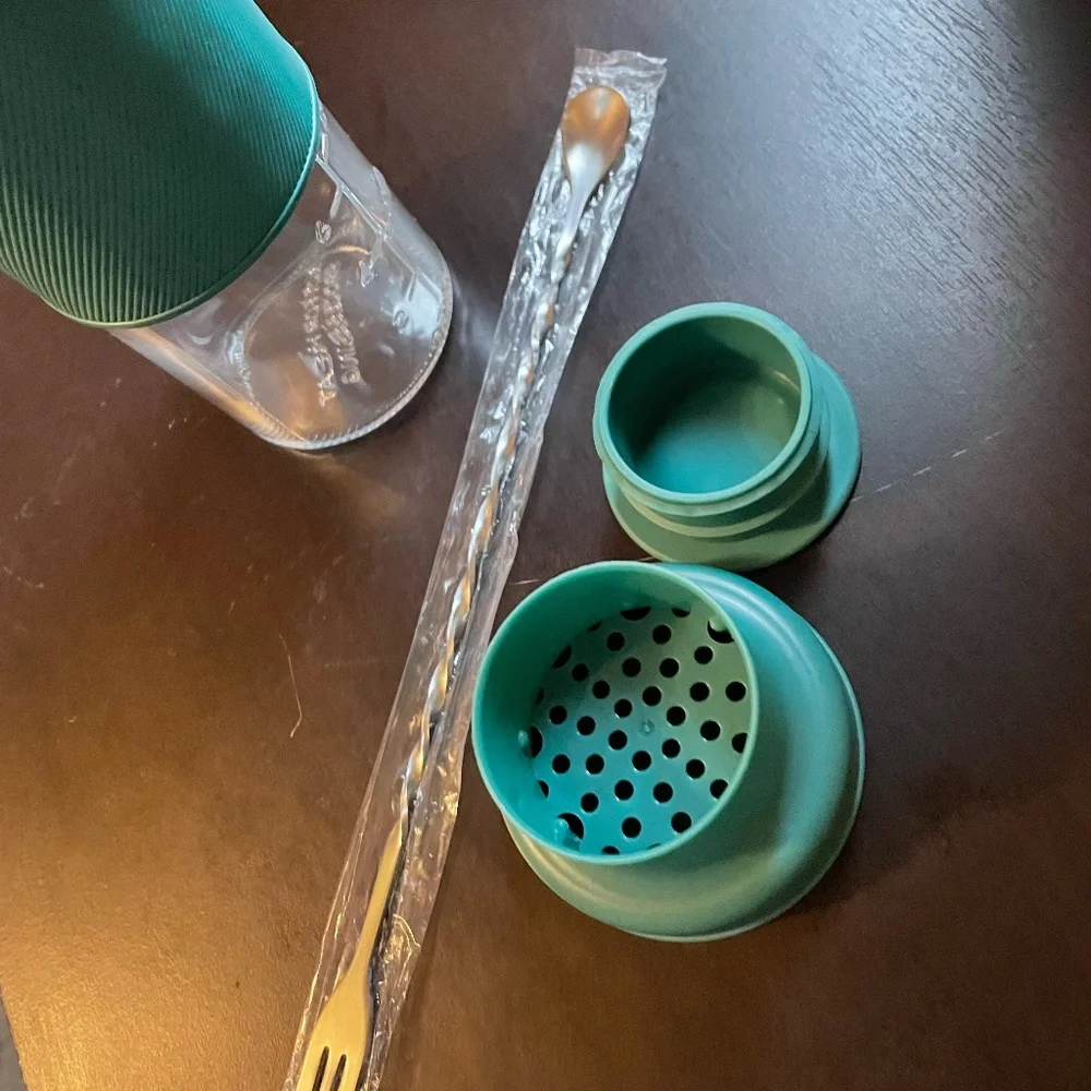 🍸 Mason Jar Cocktail Shaker Kit - Teal 🍸